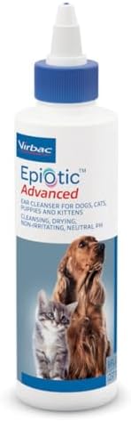 Epiotic Advanced Ear Cleanser|Gentle Ear Cleanser for Dogs and Cats | Neutral pH routine dog ear wash and cat ear cleaner dries wet ears, cleanses wax & debris to smell fresh and clean