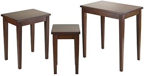 Winsome Regalia Nesting Accent Tables, for Living Room, Walnut, Set of 3
