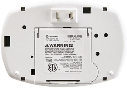 First Alert 1039734 Fat Plug-in Carbon Monoxide Alarm with Battery Backup, 8.50" x 6.75" x 2.25"