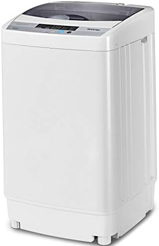 Giantex Full-Automatic Washing Machine Portable Compact 1.34 Cu.ft Laundry Washer Spin with Drain Pump