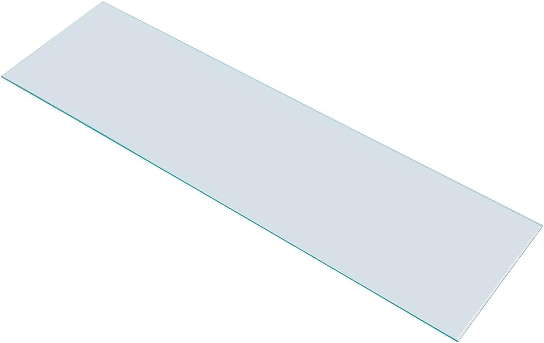 Tempered Glass Shelf - Set of 2, 10" x 36" x 3/16" - Stylish & Sturdy Floating Shelves