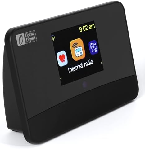 Ocean Digital WR-03M Internet Radio Receiver (No Built-in Speaker) with Bluetooth, FM, Wi-Fi, LAN, Optical & Line Out, UPnP/DLNA Streaming