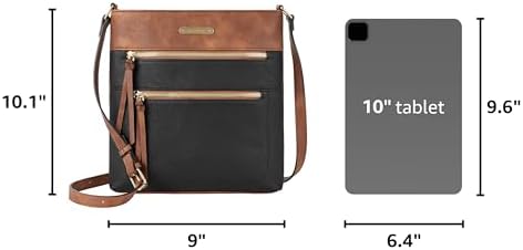 BOSTANTEN Crossbody Purses for Women Medium Shoulder Bag Quilted Handbags with Zipper Pocket