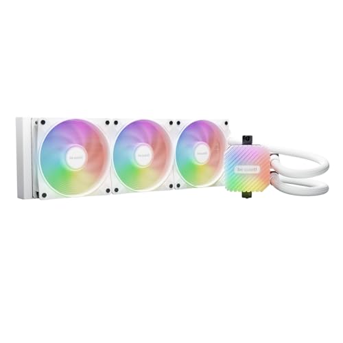 be quiet! Light Loop 360mm White CPU Liquid Cooler for Heavily Overclocked Systems, 3X Light Wings LX 120mm PWM high-Speed White Fan, Stylish ARGB Cooling Block, Extremely high Cooling Performance