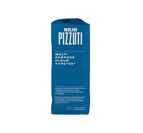 Molini Pizzuti Italian Tipo “00” Soft Wheat Flour – Ultra-Fine – All Natural for Pizza, Bread, Pasta, and Baking, 1 kg (2.2 lbs)