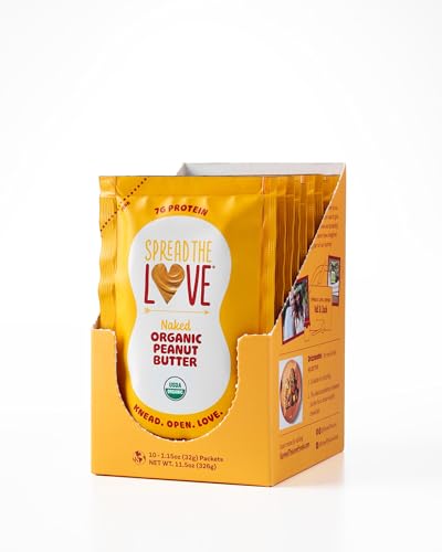 Spread The Love NAKED Organic Peanut Butter, 16 oz Jar, 1 Pack