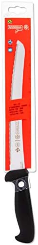 Mundial 10-Inch Curved Micro-Serrated Bread Knife, High-Carbon Stainless Steel Blade, Ergonomic Black Handle for Perfect Slicing