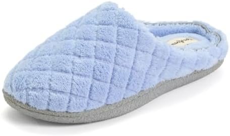 Leslie Terry Clog House Shoes with Memory Foam, Indoor Slippers with Wide Widths