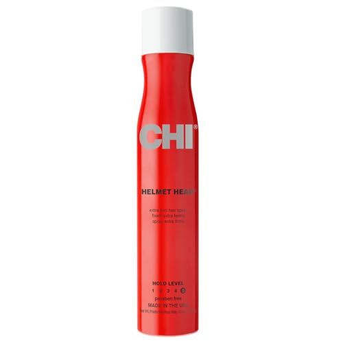 CHI Helmet Head Extra Firm Hairspray, Protects Against Humidity & Creates Voluminous Hairstyles, Sulfate & Paraben-Free, 2.6 Oz