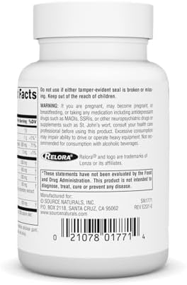 Source Naturals Theanine Serene with Relora, Calm Mind and Body* - 120 Tablets