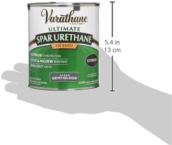 Varathane Outdoor Spar Semi-Gloss Urethane | Oil-Based, Exterior Wood Protection, UV & Weather Resistance, Moisture Resistant Finish, 275 VOC, Quart