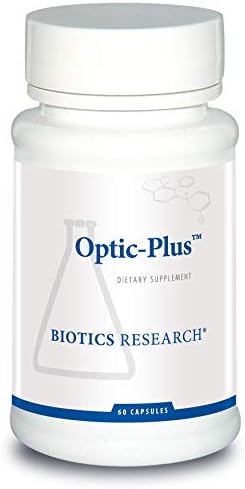 BIOTICS RESEARCH Optic Plus Eye Vitamin & Mineral Support Supplement with Lutein and Zeaxanthin, Healthy Retinal Tissue and Vision 60 Capsules