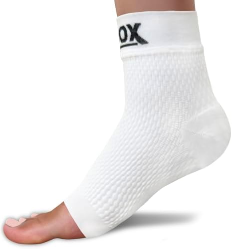 SB SOX Compression Socks for Plantar Fasciitis Relief (Gray, Medium) | Best Socks for Heel Pain Relief, Achilles Tendonitis & Foot Pain – Toeless Ankle Compression, All-Day Comfort