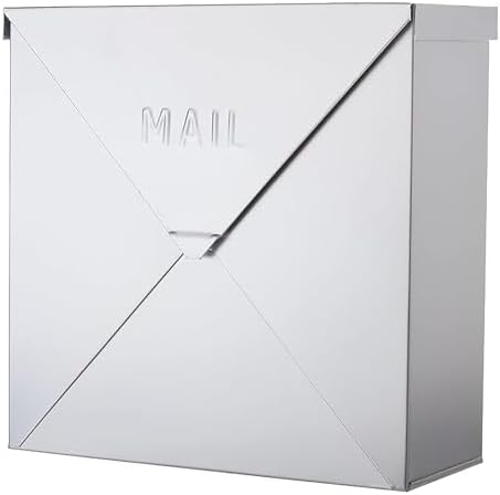 NACH Mailboxes for Outside Wall Mount, 10 x 10 x 4 inch Black Mailbox, Waterproof Mailboxes for Outside - Chicago Style Mail Box