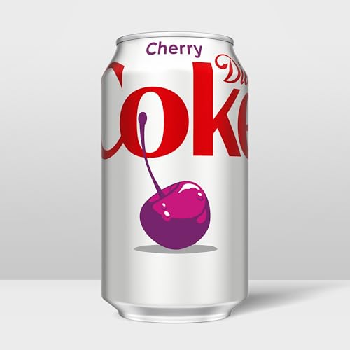Diet Coke Cherry Soda Soft Drink Fridge Pack Cans, 12 fl oz, 12 Pack | No sugar, no calories, 34 mg caffeine per can