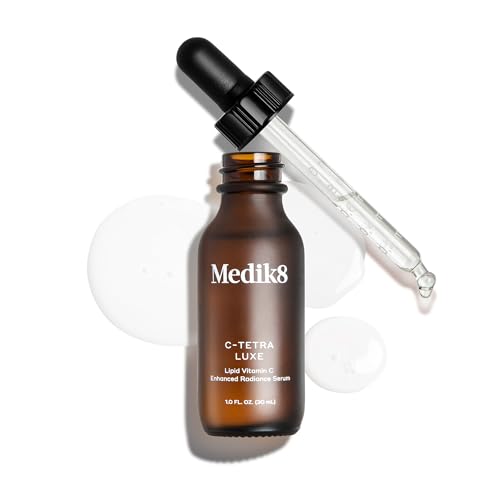 Medik8 C-Tetra - Balancing Vitamin C Serum For Face - Smooths Fine Lines and Wrinkles - Face Serum with Squalane - Vegan and Gluten Free - 1.0 oz | 7% Vitamin C, squalane for hydration, vitamin E antioxidant, lightweight