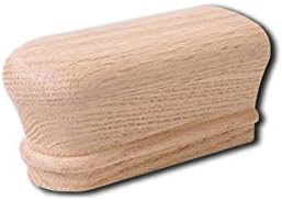 Red Oak 6010-8E 2-1/4 inch Width x 2-3/8 inch Tall Traditional Style Straight Wood Handrail for Stair Remodeling 8 feet Long