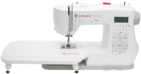 SINGER® Quantum Stylist 9960 Computerized Sewing & Quilting Machine | Hard case, extension table, 13 presser feet included, 600 stitches, 5 fonts, LED light, metal frame, 13 one-step buttonholes
