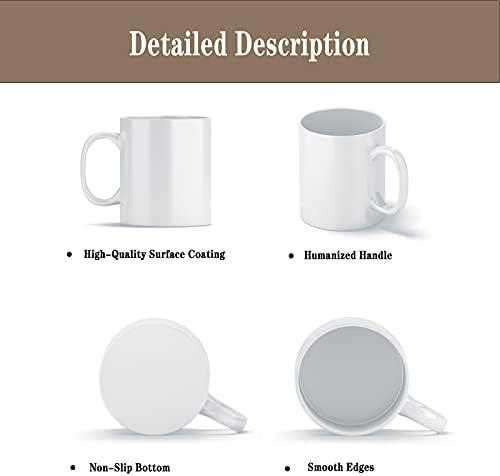 TANGLONG 11oz White Ceramic Sublimation Cups, 12PCS Mugs Blank for DIY gifts | Tazas Para Sublimar, Ceramic Cup, Sublimation Mugs Blank