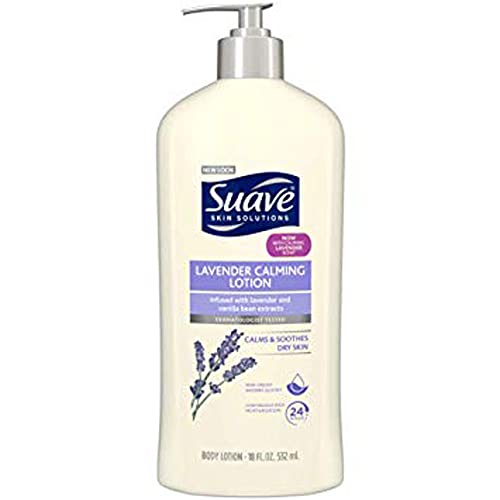 Suave Skin Lotion 18 Ounce Pump Lavender Vanilla 18 Ounce Pump (532ml) (2 Pack)