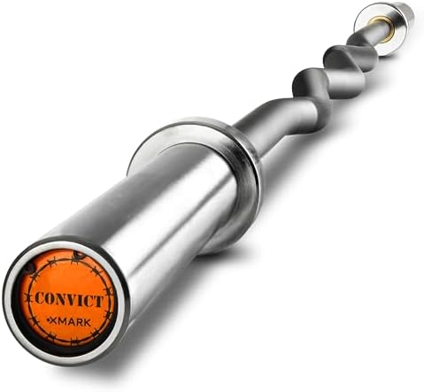 XMARK CONVICT Rackable EZ Curl Bar for Power Racks, Squat Racks, and Olympic Benches – Ideal for Bicep Curls, Skull Crushers, and Tricep Extensions