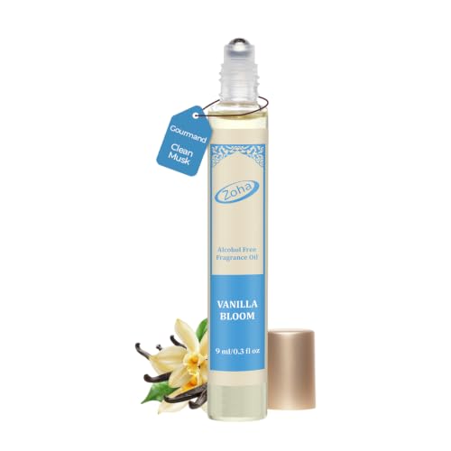 Vanilla Bloom | Roll on Perfumes for Women & Men | Alcohol-free Vanilla Perfume Oil | Travel Size Long Lasting Fragrance | 6ml Roller