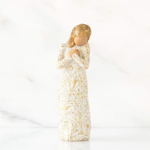 Willow Tree Quietly, Sculpted Hand-Painted Figure | Cast from a Susan Lordi Original Carving, Gift Offering Comfort, Peace, Support and Inner Strength, Includes Enclosure Card