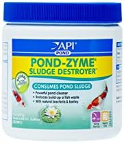 API POND-ZYME SLUDGE DESTROYER (1 Pound) Pond Cleaner with Natural Pond Bacteria - Up to 16,000 Gallons - Reduces Fish Waste Buildup - Consumes Muck & Sludge - Spring Start Up & Regular Care