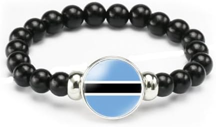 vmcoatdu National Flag Bracelet Elastic Rope Beaded Bracelet Support Your Country Travel Souvenir Gifts for Men Women