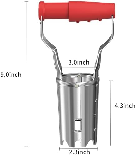 FLORA GUARD Bulb Planter with Depth Markers | Automatic Soil Releasing Seed Bulb Transplanter for Planting/Digging Tulips, Daffodils, Dahlias and More