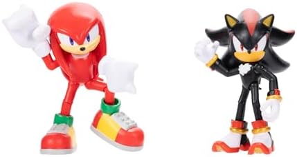 JAKKS Pacific Sonic The Hedgehog 4" Action Figure 2 Pack Knuckles & Shadow