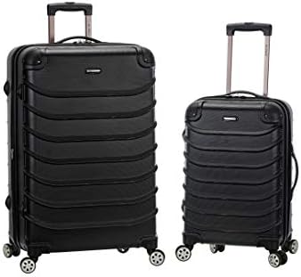 Rockland Speciale Hardside 2 Piece Expandable Spinner Luggage Set, (20"/28"), Black