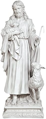 Design Toscano Anne with Young Mother Mary Holy Religious Garden Statue, 12 inches wide, 21 inches tall, Cast Stone Resin, Antique Stone Finish