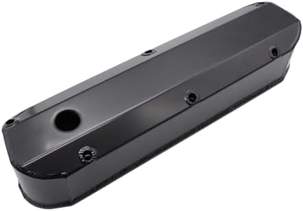 Black Fabricated Aluminum Tall Baffled Valve Covers Compatible for F-ord SBF V8 260 289 302 351W