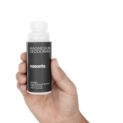 nasanta Magnesium Deodorant, Aluminum Free for Women & Men – 99.5% Natural or Naturally Derived, Clinically Tested for Sensitive Skin