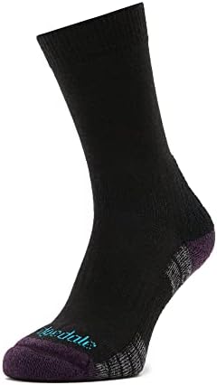 Bridgedale Hike Lightweight Trail Merino Endurance Boot Womens Walking Socks Medium Black Purple