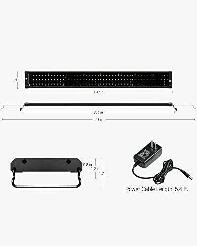 NICREW ClassicLED Aquarium Light, Fish Tank Light with Extendable Brackets, White and Blue LEDs, Size 28 to 36 Inch, 18 Watts