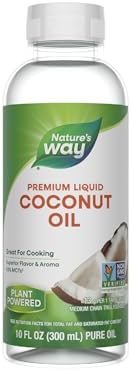 Nature's Way Liquid Coconut Oil, Oil for Cooking, Hexane-Free, 10 Fl Oz | Superior Flavor and Aroma, Stays Liquid, 13 g MCTs per Serving(1)
