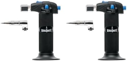 Bernz-O-Matic ST2200T Micro Flame Butane Torch Kit, Small, Black | Small Torch for Creme Brulee, Kitchen Cooking, Soldering & Jewelry Repair | Portable Mini Torch Lighter