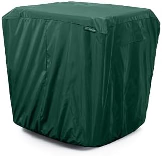 Covermates Classic Heavy-Duty Air Conditioner Cover - Durable All-Weather Protection for Outdoor Central AC Units - Water-Resistant 12-Gauge Vinyl Shell, 26W x 26D x 32H, Green