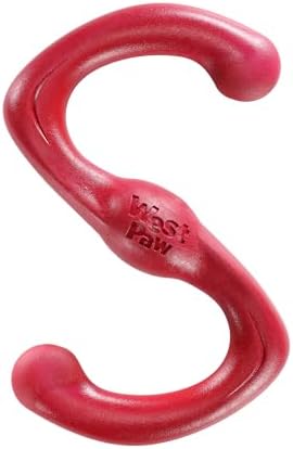 WEST PAW Zogoflex Bumi Dog Tug Toy – S-Shaped, Lightweight Chew Toys for Fetch, Play, Pet Exercise – Tug of War Soft Flinging Squishy Chewy Toy for Dogs – Guaranteed, Latex-Free, Small 8", Aqua Blue