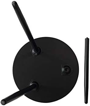 Kings Brand Furniture – Round Metal Side End Table, Nightstand Accent Table, Pedestal Plant Stand for Bedroom Living Room, Black