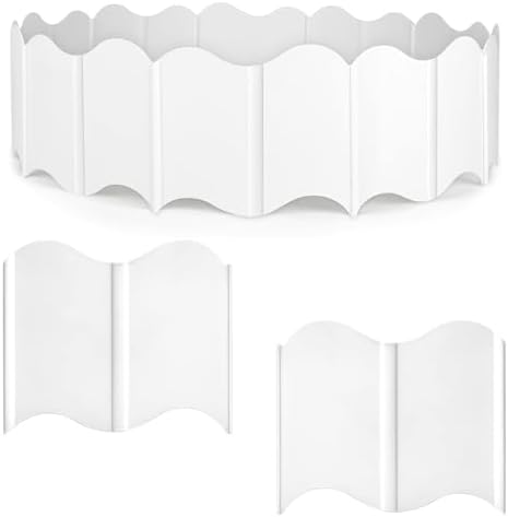 Orgrimmar Garden Edging Kit 40PCS Pound-in Interlocking Black(20”x5.3”)