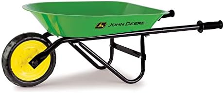 TOMY John Deere Kids Wheelbarrow - 34 Inch - Kids Gardening Tools - John Deere Toys - Ages 2 Years and Up