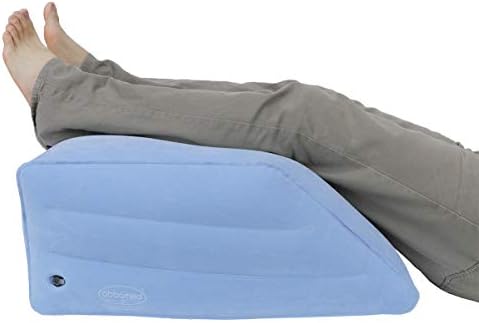 HR-7740, New & Handy Valve, Inflatable Leg Rest Lifter Bed Wedge Cushion/Pillow, Velour Surface Finish for Post-Surgery, Pain Relief, Foot