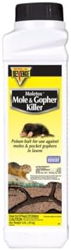 REVENGE Moletox Mole & Gopher Killer Poison Bait Granules, 1 lb. Ready-to-Use Control for Pocket Gophers in Lawn | Ready-to-Use