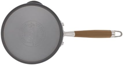 Anolon Advanced Hard Anodized Nonstick Sauce Pan/Saucepan with Straining and Lid, 2 Quart, Brown