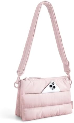 BAGSMART Cross Body Purse, Medium Crossbody Bags for Women Travel Purse, 4.3L Puffy Handbag Wallet with RFID Blocking Slots