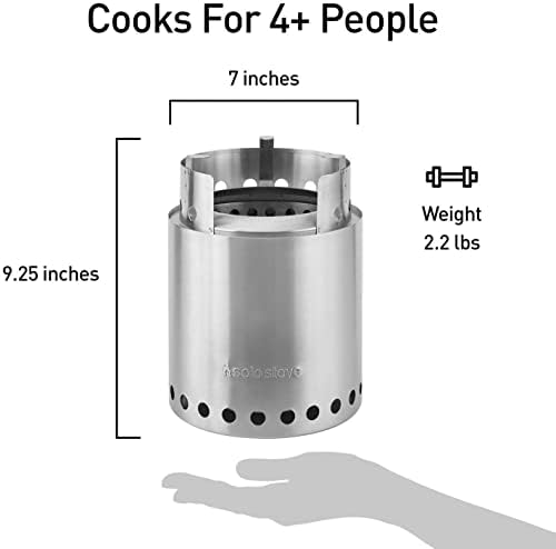 Solo Stove Campfire Camping Stove Portable Stove for Backpacking Outdoor Cooking Great Stainless Steel Camping Backpacking Stove Compact Wood Stove
