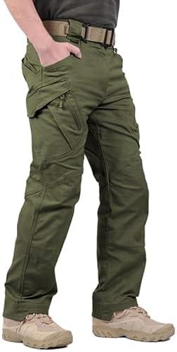 LABEYZON Men's Casual Cargo Work Pants Outdoor Lightweight Military Tactcial Pants for Men with 9 Pockets